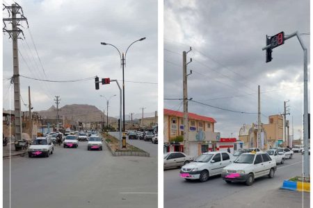 افتتاح اولین چراغ راهنمایی و رانندگی در شهرستان بهمئی + جزئیات و تصاویر